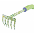 Грабли 85х310 мм пластиковая рукоятка Palisad Flower Green 62039